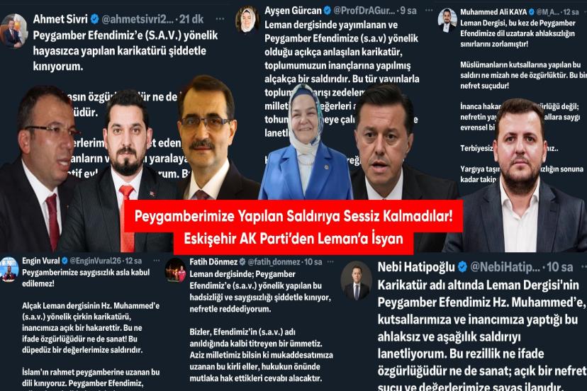 Peygamberimize Yapılan Saldırıya Sessiz Kalmadılar! Eskişehir AK Parti’den Leman’a İsyan