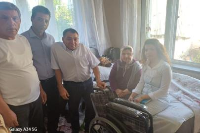 Alpu’da engelli vatandaşlara tekerlekli sandalye desteği!