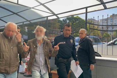 Yaşlı adamı darp eden şahıs adliye girişinde gazetecilere kendini savundu