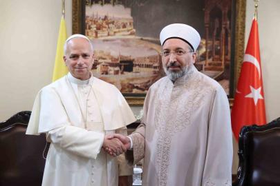 Diyanet İşleri Başkanı Arpaguş, Papa 14. Leo ile görüştü