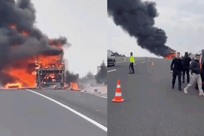 Eskişehir’de Seyir Halindeki Yolcu Otobüsü Alev Aldı: 25 Kişi Son Anda Kurtarıldı