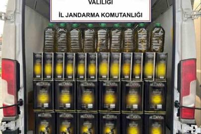 Jandarma 655 litre sahte zeytinyağı ele geçirdi