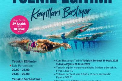 Hem çocuklara hem yetişkinlere yüzme eğitimi