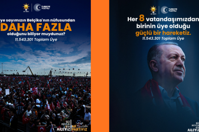 ⁠Her 8 vatandaştan 1'i AK Parti'ye üye