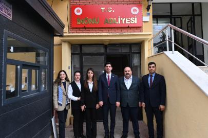 İlçeye büyük kazanım! İnönü Belediye Başkanı Hamamcı adliye binasını inceledi!