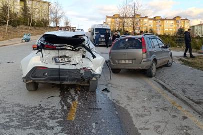 Eskişehir'de kaza  sonrası korku dolu anlar